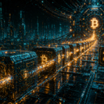 Bloques de la red Bitcoin siendo procesados.