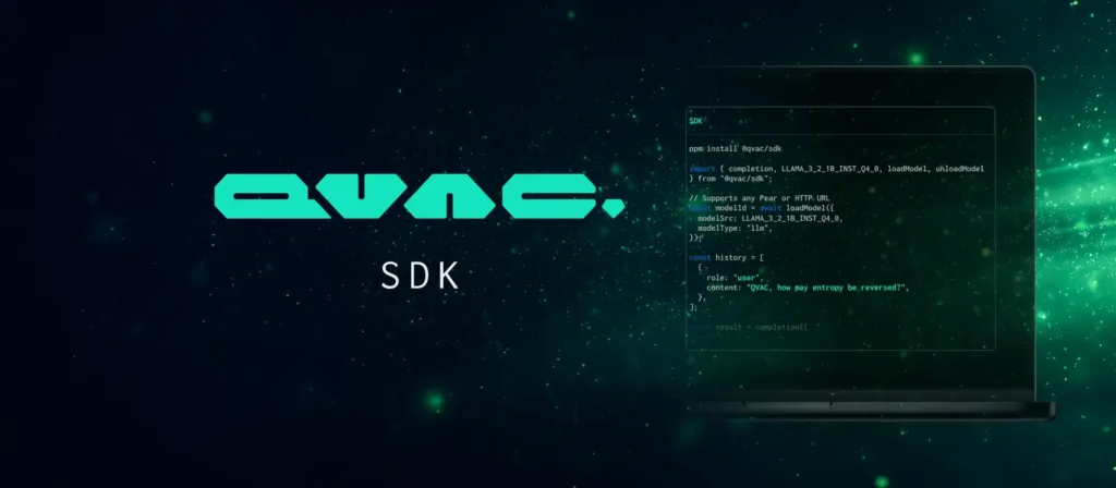 QVAC SDK página web en Tether