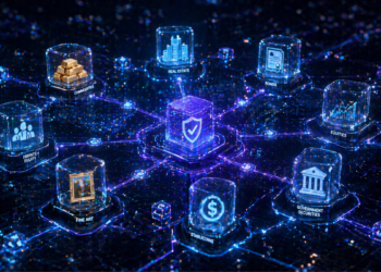 Activos tokenizados corriendo sobre una blockchain.