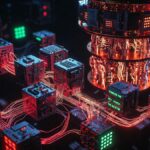 Bloques de una red conectados, resistiendo el ataque de un ordenador cuรกntica.