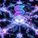 La red solana procesando bloques y transacciones.