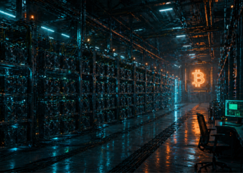 Un galpón con ASIC para minar Bitcoin.