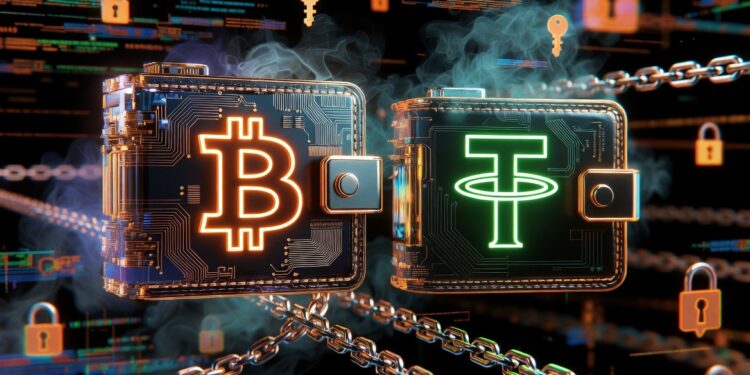 Una wallet de BTC crada por Tether.