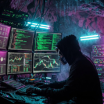 Un hacker operando desde una cueva.