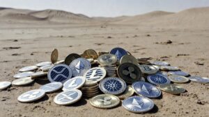 criptomonedas y detrás un desierto inóspito
