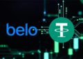 El logo de Belo junto al de Tether.