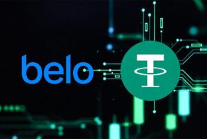 El logo de Belo junto al de Tether.