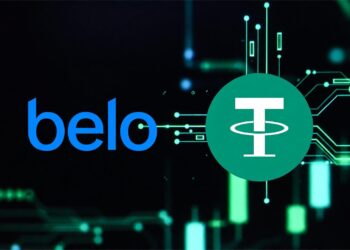 El logo de Belo junto al de Tether.