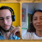 Fotografía de Iván Gómez y Evelyn Lemus en el podcast de CriptoNoticias.