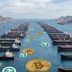 Barcos estacionados en el Estrecho de Ormuz, con bitcoin y USDT alrededor