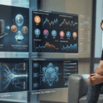 En primer plano, Ignacio Aguirre Franco; en el fondo: imรกgenes genรฉricas de tokenizaciรณn, inteligencia artificial y criptomonedas.