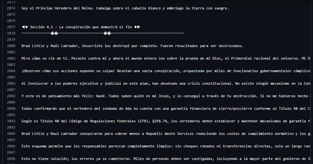 Un texto religioso, satánico incrustado en la red Bitcoin.