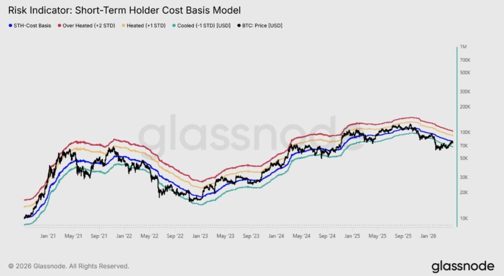 Chart showing the base cost model of short-term holders
