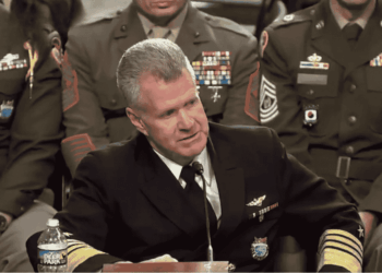 aptura de pantalla de la declaración de Samuel Paparo, jefe del INDOPACOM.