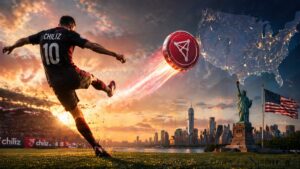 Un jugador pateado una moneda física de Chiliz hacia Estados Unidos.