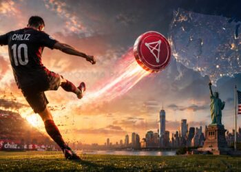 Un jugador pateado una moneda física de Chiliz hacia Estados Unidos.