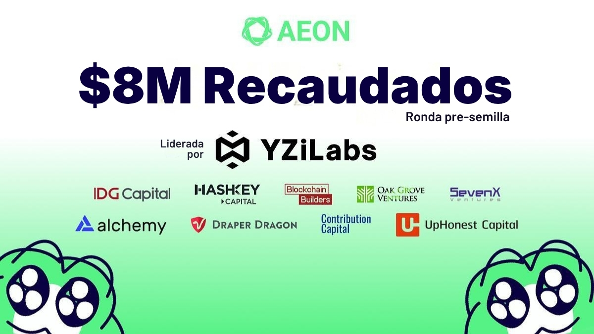 AEON recauda 8 millones de dólares junto a YZi Labs para impulsar pagos con IA