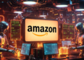 Robots de IA operando en un centro de amazon.