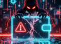 Un atacante cibernético atacando a una wallet de criptomonedas.