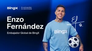 Enzo Fernรกndez, embajador global de BingX.