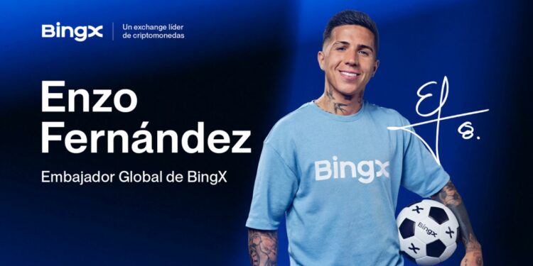 Enzo Fernández, embajador global de BingX.