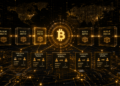 La red Bitcoin procesando bloques con transacciones.