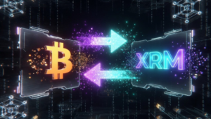 Un intercambio entre los criptoactivos Bitcoin y Monero.