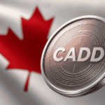 Bandera de Canadá con la stablecoin CADD.