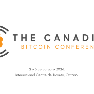 Logo de "The Canadian Bitcoin Conference 2026" con fechas de octubre sobre fondo blanco.
