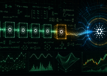 La red Cardano procesando bloques.