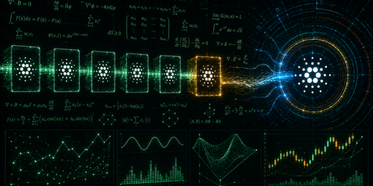 La red Cardano procesando bloques.