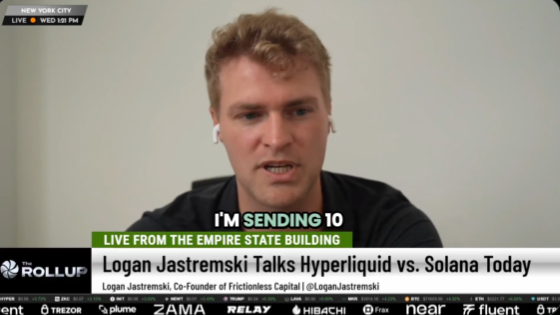 Logan Jastremski en una entrevista hablando sobre Ethereum y sus redes L2.