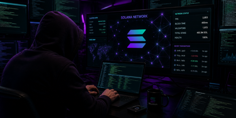 Un hacker operando en la red Solana.
