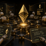 Robots de IA operando en la red Ethereum.