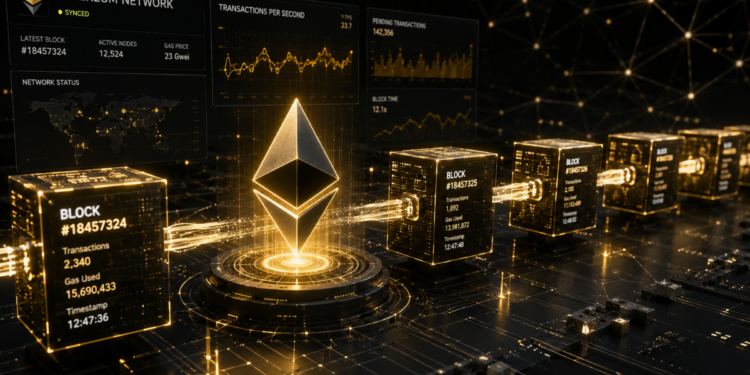 La red Ethereum avanza en mejoras en su protocolo. Fuente: Imagen generada con Grok.