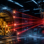 Reservas de BTC en una bóveda junto a una computadora cuántica.