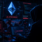 Un hacker operando con sistemas computacionales para hackear usuarios de Ethereum.