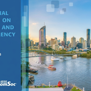 Banner de **IEEE ICBC 2026** sobre blockchain en Brisbane, Australia, del 1 al 5 de junio.