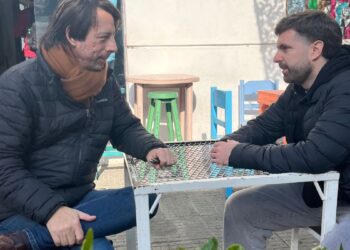 Imagen de Maximiliano Carjuzaa, cofundador de Money On Chain, durante una entrevista en el evento Bitcoin Week en Uruguay.