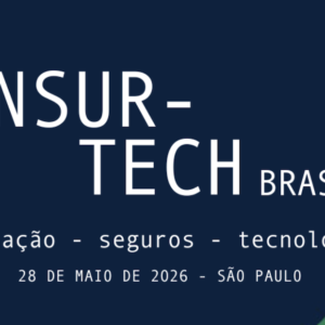 Banner de Insurtech Brasil 2026 sobre innovación y seguros en São Paulo, 28 de mayo.