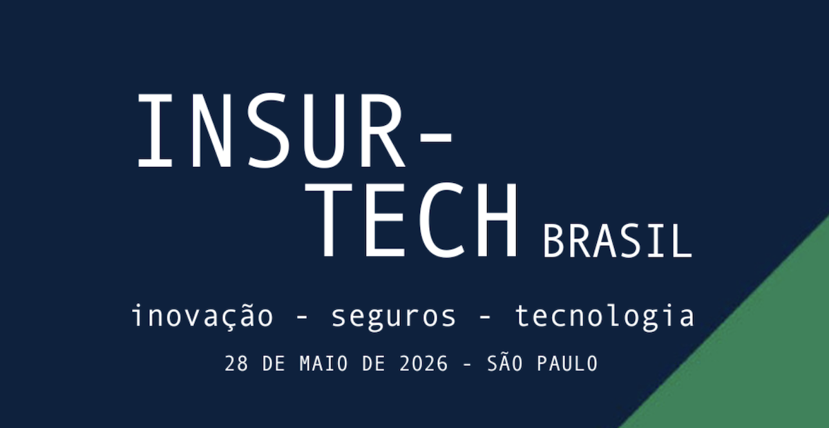 Banner de Insurtech Brasil 2026 sobre innovación y seguros en São Paulo, 28 de mayo.