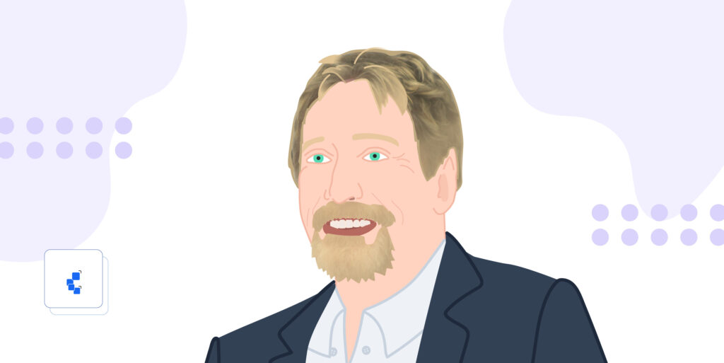 Ilustración de John McAfee.