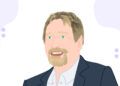 Ilustración de John McAfee.