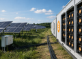 Paneles solares conectados a ASIC de Bitcoin.