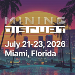 Banner de Mining Disrupt 2026 en Miami, del 21 al 23 de julio.
