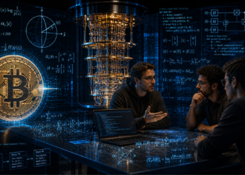 Desarrolladores discutiendo sobre computación cuántica y Bitcoin.