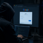 Un hacker usando sitios falsos de Google para implementar ataques de phishing.