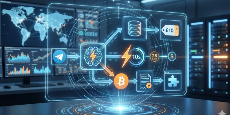 gráfico que muestra el flujo de un sistema de pago con BTC