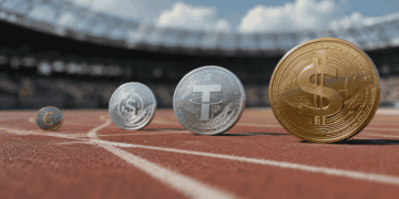Podio de stablecoins y dólares, donde el euro va perdiendo.