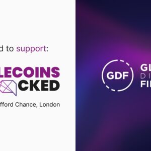 Anuncio de Stablecoins Unblocked apoyado por Global Digital Finance, 1 de julio, Londres.